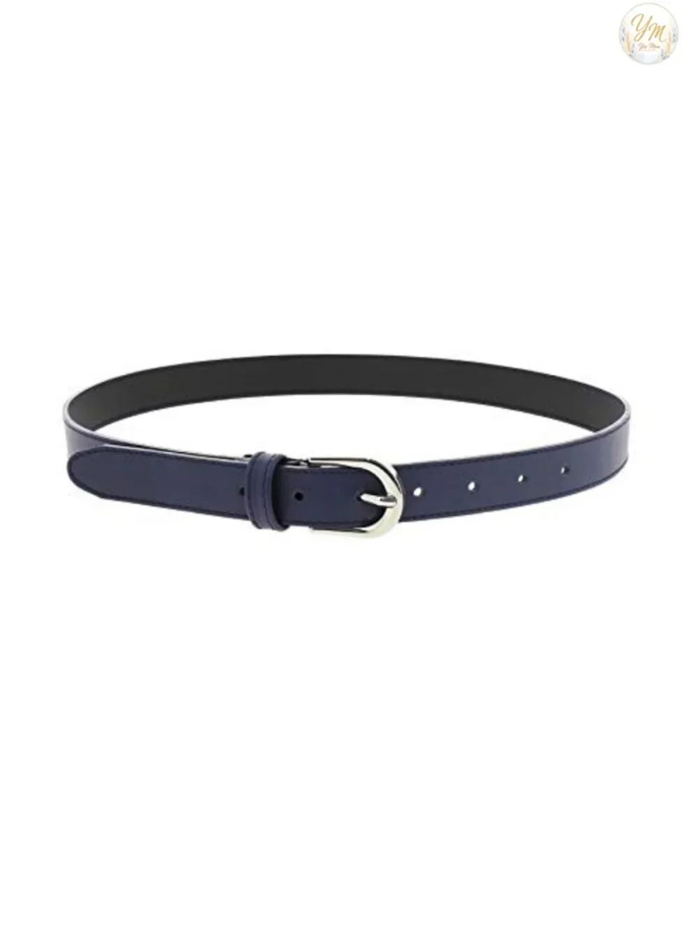 Women's Genuine Italian Leather Belt with Brass Buckle - Made in France